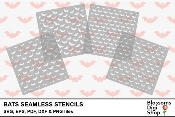 Bats Seamless Stencils