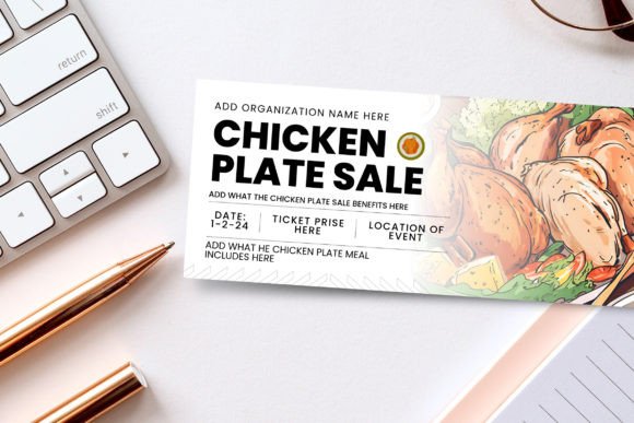 Chicken Plate Sale Ticket Template