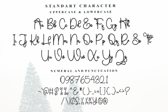 Christmas Handwriting Font PNG with transparent background - Preview 4