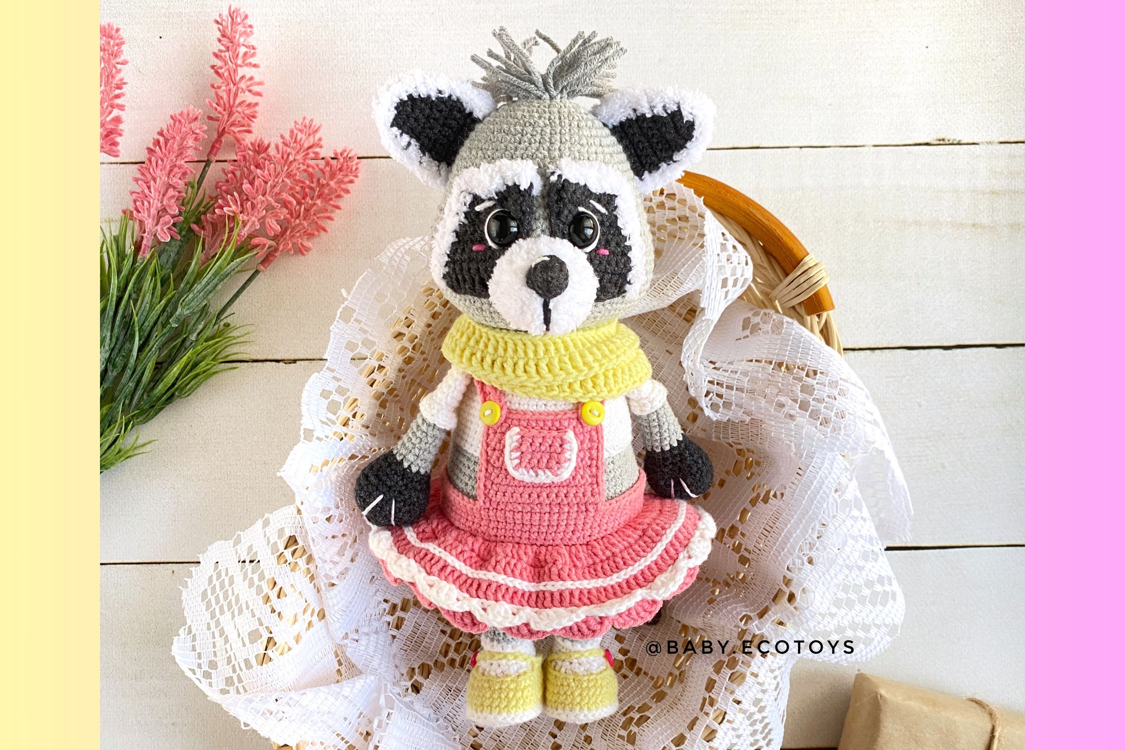 Crochet Amigurumi Raccoon Marla Toy