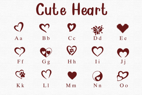 Cute Heart Font - Preview 1