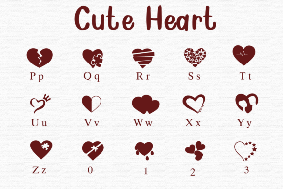Cute Heart Font - Preview 2