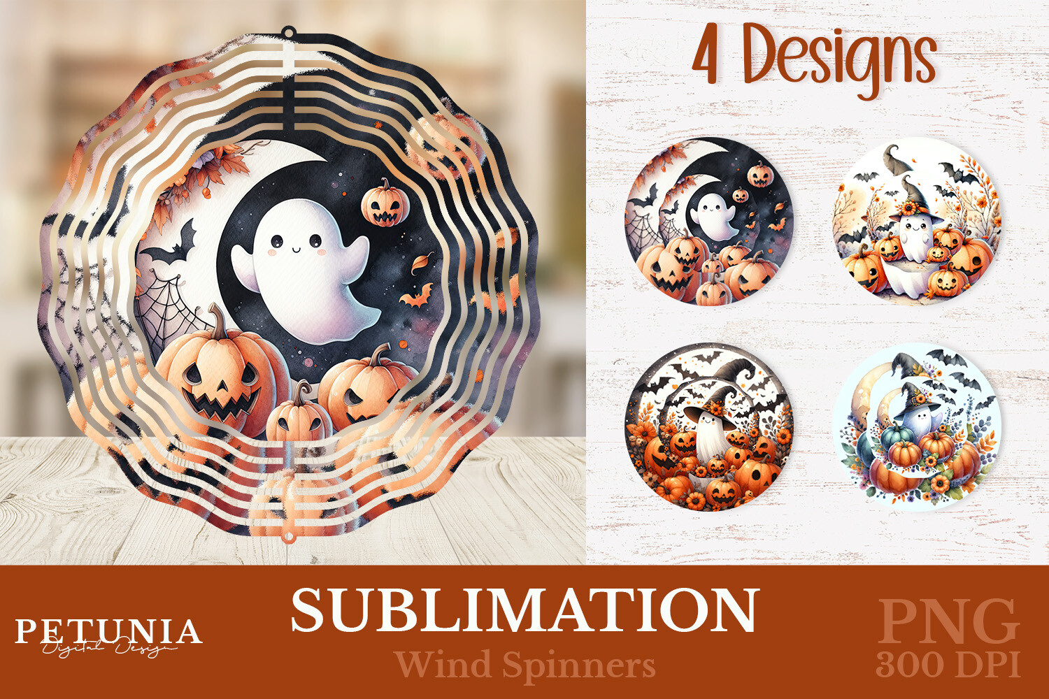 Halloween Wind Spinner Sublimation PNG Graphic by petuniadigitaldesign ...