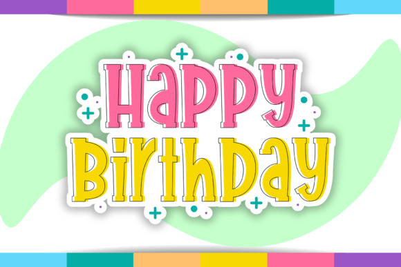 Rainbow Family Font PNG with transparent background - Preview 1
