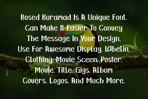 Rosed Kuramad Font PNG with transparent background - Preview 1