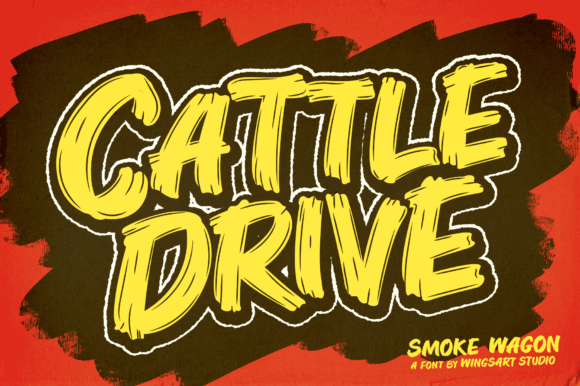 Smoke Wagon Font PNG with transparent background - Preview 1