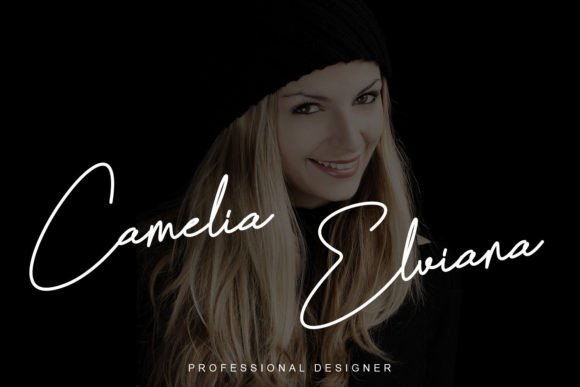 Snitrun Signature Font PNG with transparent background - Preview 1