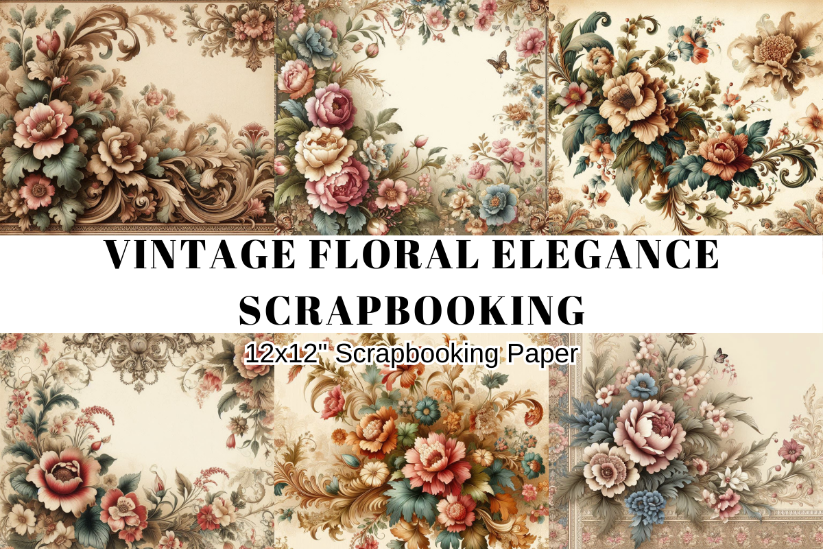 Vintage Floral Elegance Lace Graphic by Jacky Studio · Creative Fabrica