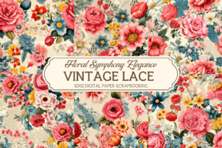 Vintage Lace Floral Symphony Elegance Graphic by AKAlice Studio ...