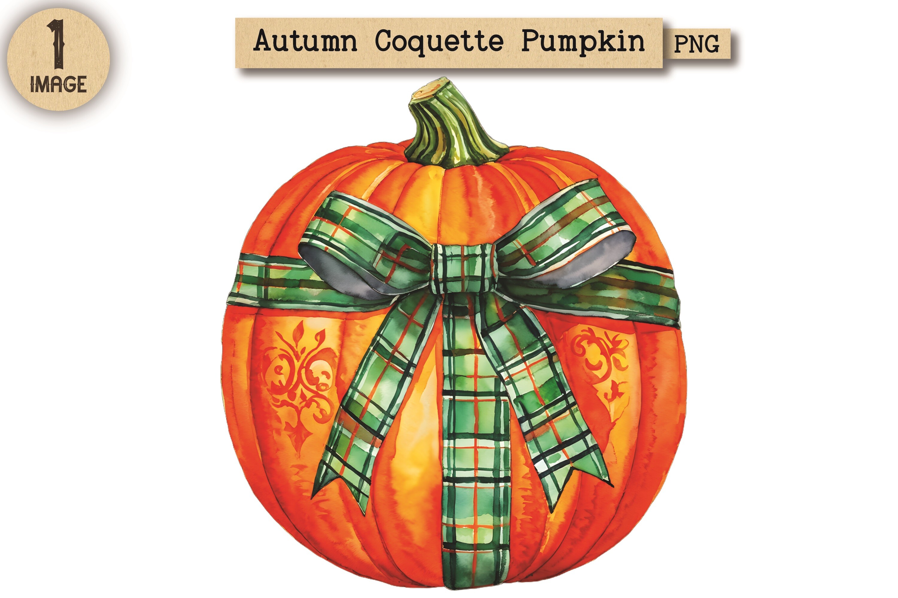 Autumn Coquette Pumpkin PNG Clipart 22 Graphic by VintageRetroCafe ...