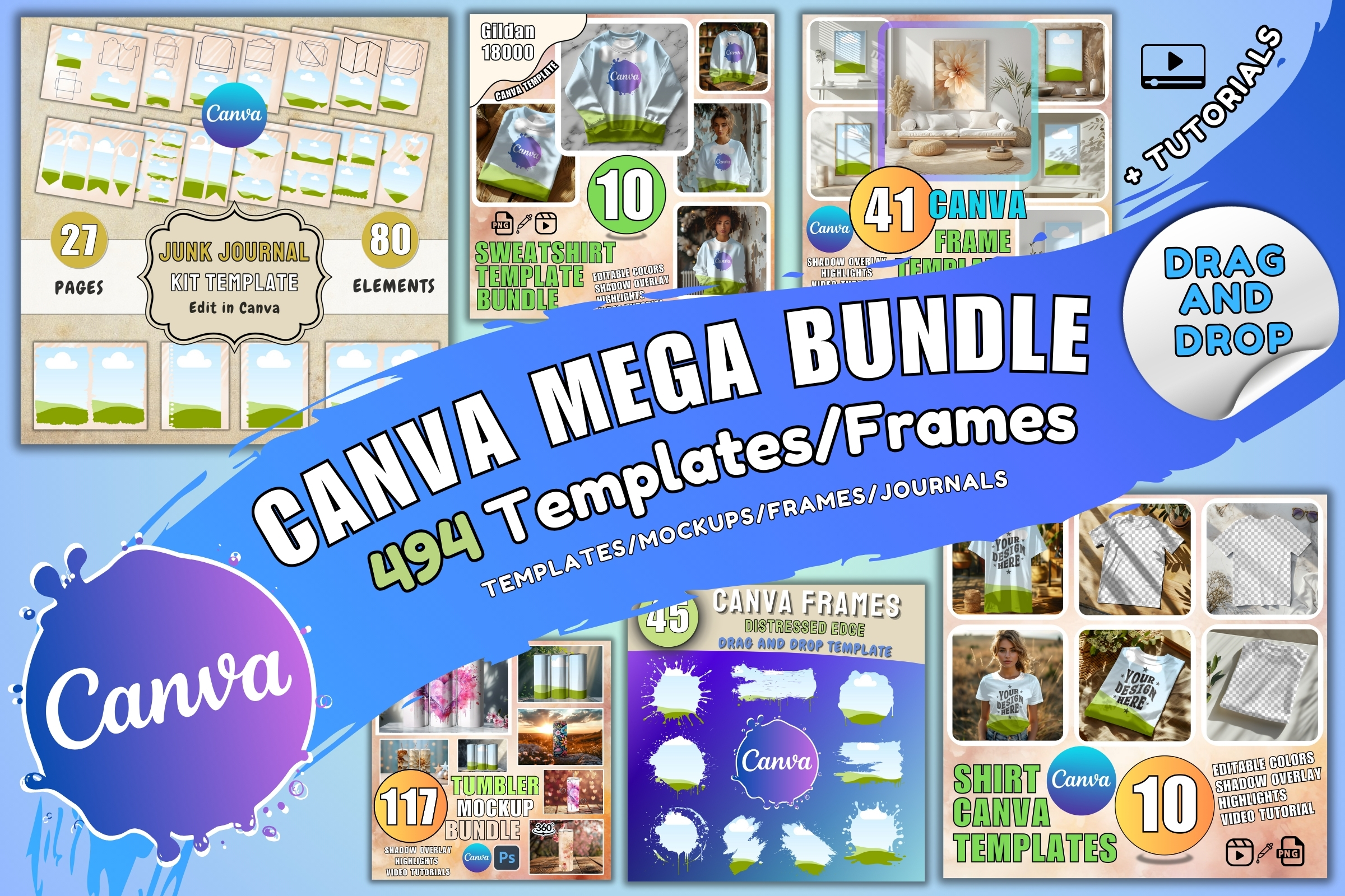 Canva Product Templates Wallart Journal