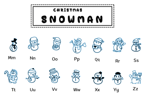Christmas Snowman Font - Preview 2