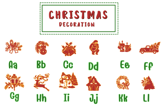 Christmas Decoration Font - Preview 1