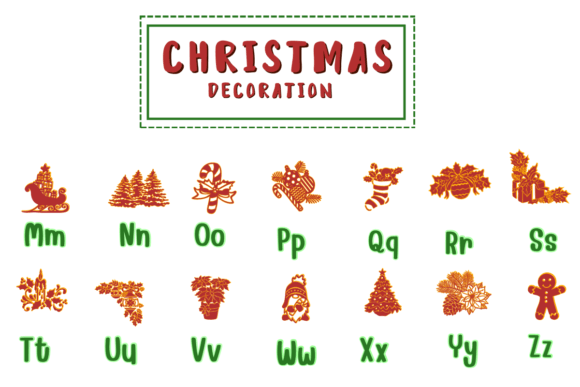 Christmas Decoration Font - Preview 2