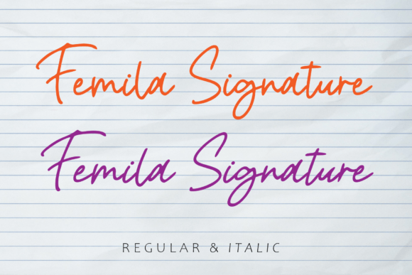 Femila Signature Font - Preview 6