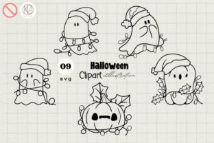 Ghosts Halloween & Christmas Graphic by Momixzaa · Creative Fabrica