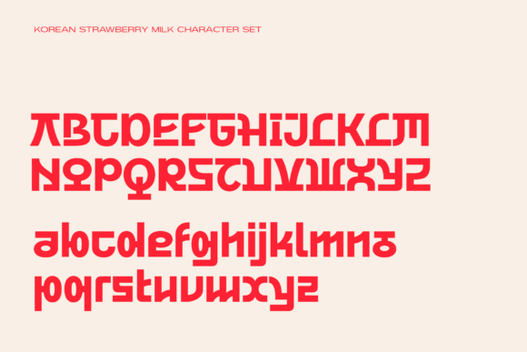 Korean Strawberry Milk Font font preview - 5