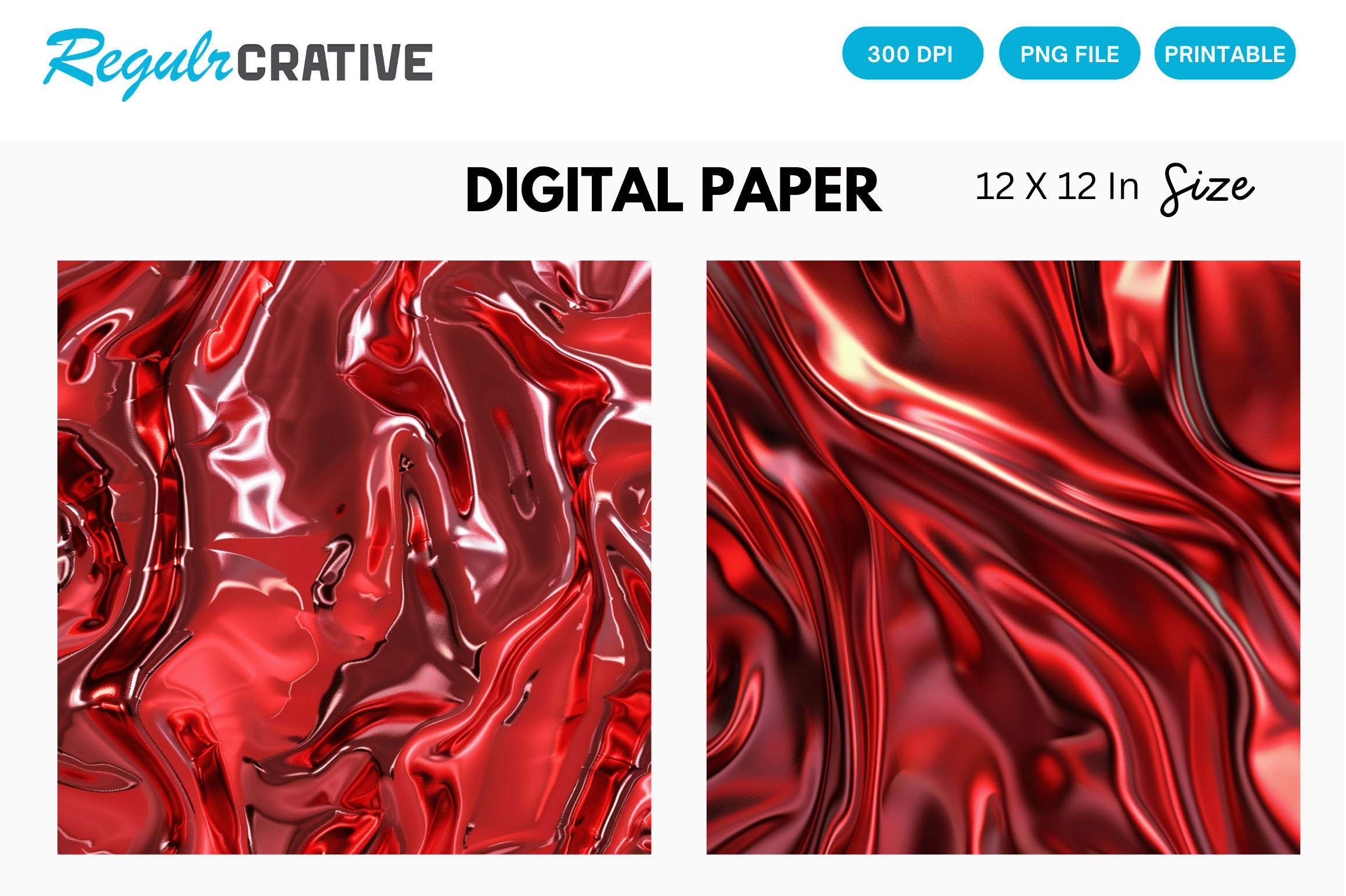 Metallic Ruby Red Glitter Digital Paper Graphic by Regulrcrative ...
