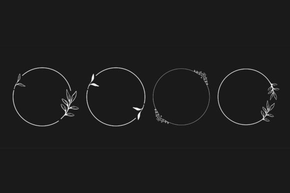 Minimalist Floral Round Frame Set