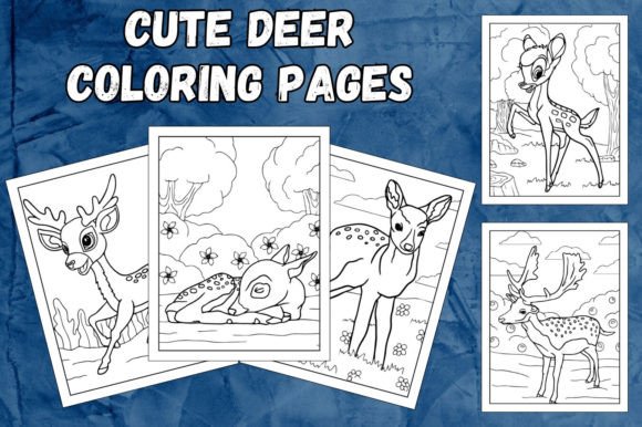 PreK Cute Deer Coloring Pages Printable