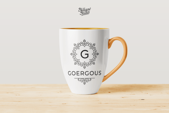 Royaline Flower Monogram Font PNG with transparent background - Preview 5