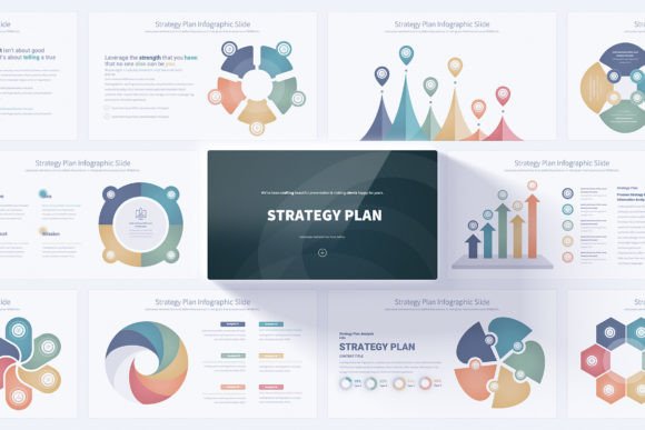 Preview of Strategy Plan PowerPoint Infographics business report presentation template