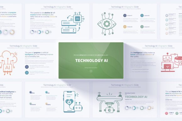 Preview of Technology AI PowerPoint Infographics technology presentation template