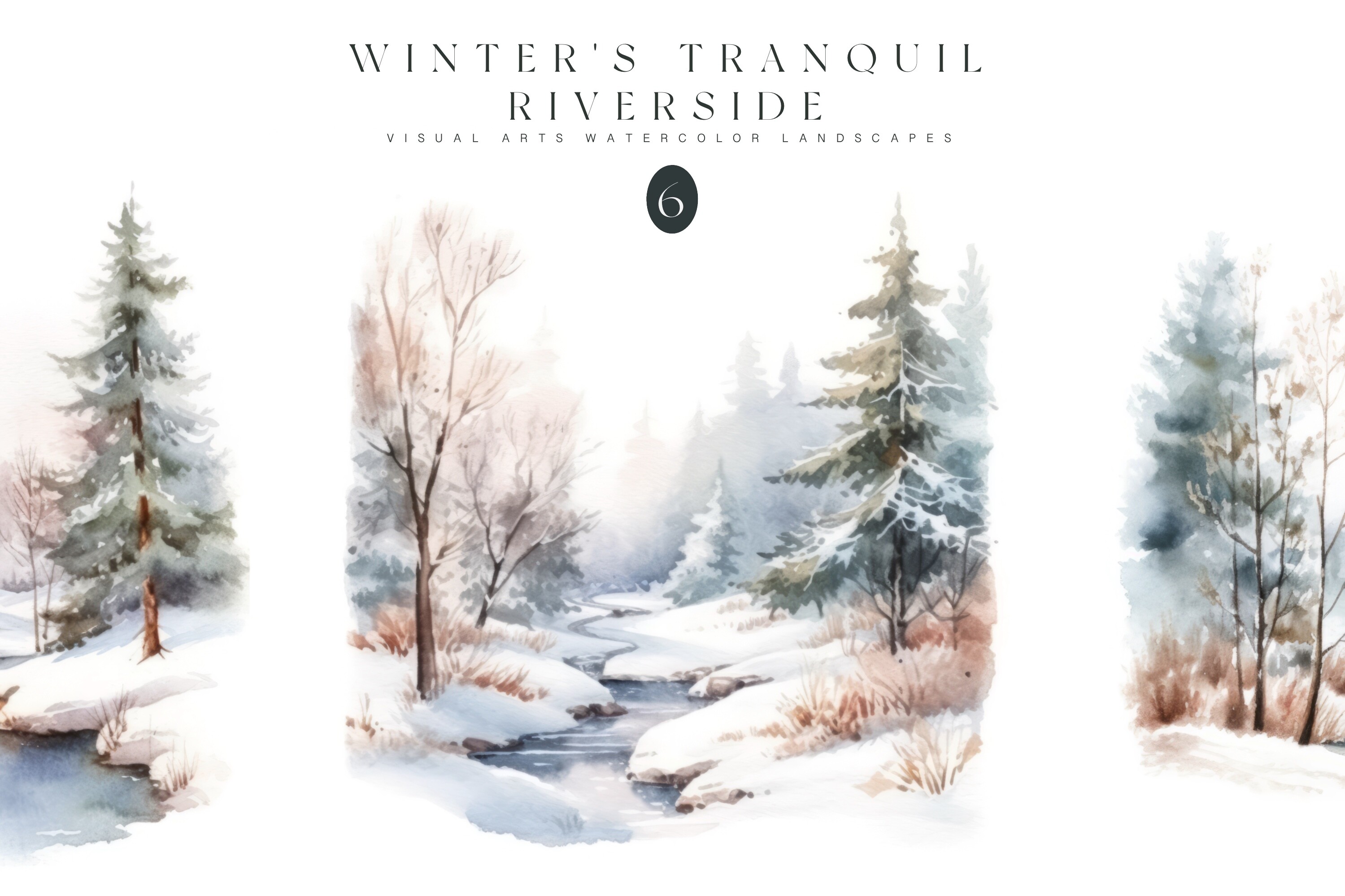 Watercolor Winter Forest Clipart Set Graphic by Patishop Art · Creative ...