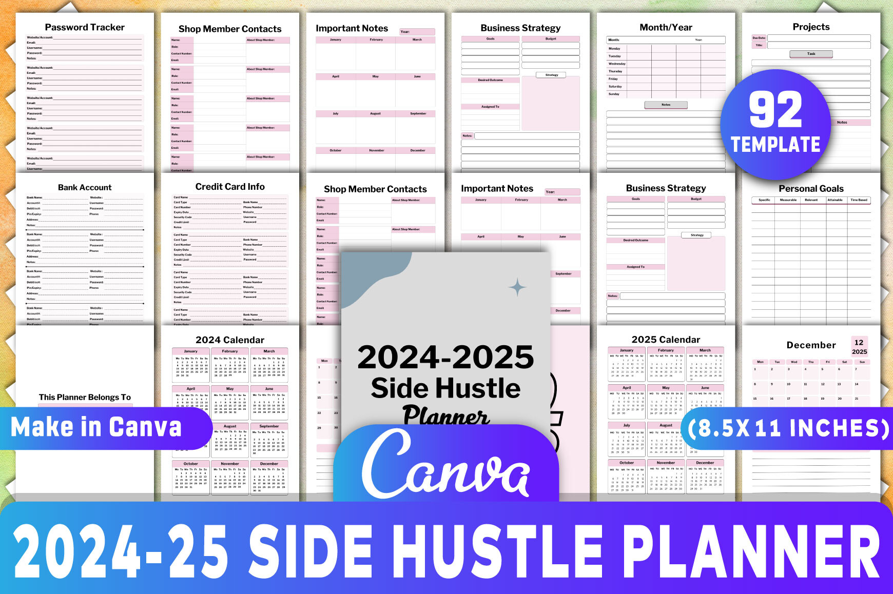 2024-2025 Side Hustle Planner Graphic by KDP GRAVITY · Creative Fabrica
