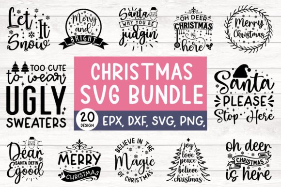 Christmas SVG Bundle, Christmas Quotes