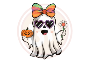 Cute Boo Png, Cute Ghost Blowing Bubble Graphic by SvgBuzz · Creative ...