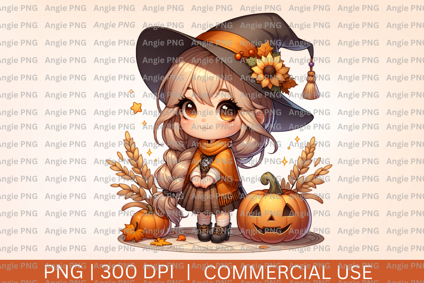 Cute Witch Halloween PNG Clipart Graphic by angela39503 · Creative Fabrica