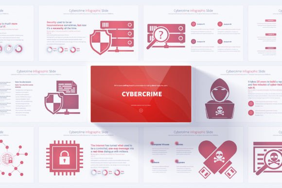 Preview of Cybercrime PowerPoint Template technology presentation template