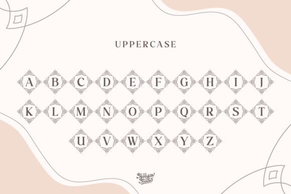 Floralista Monogram Font PNG with transparent background - Preview 1