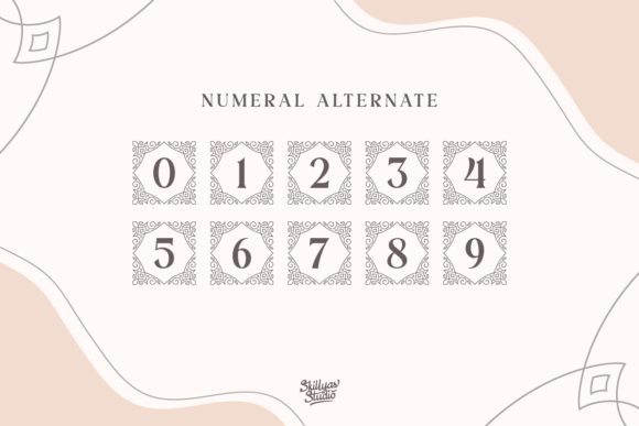 Floralista Monogram Font PNG with transparent background - Preview 4