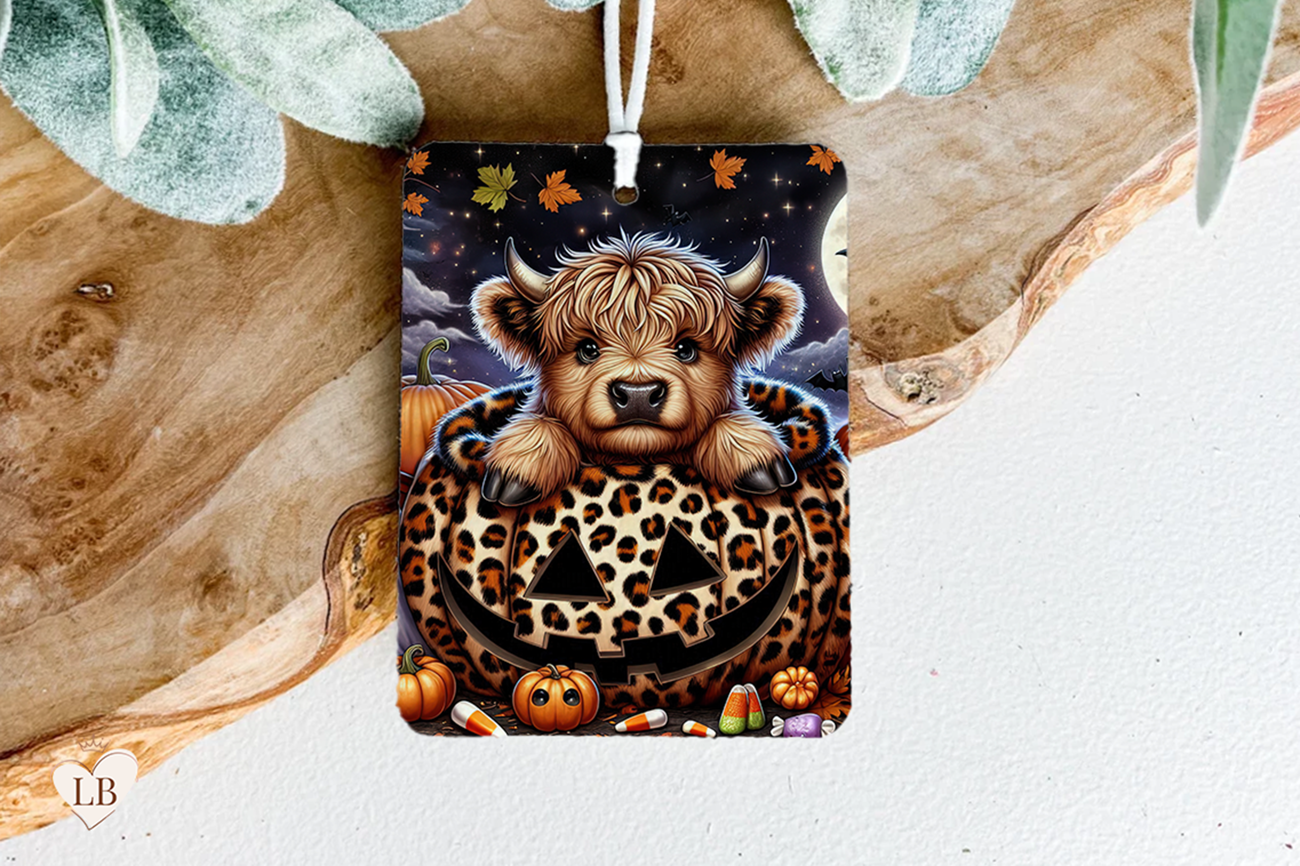 Halloween Highland Cow Air Freshener PNG