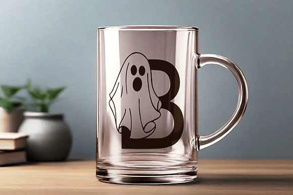 Hello Ghost Monogram Font PNG with transparent background - Preview 1