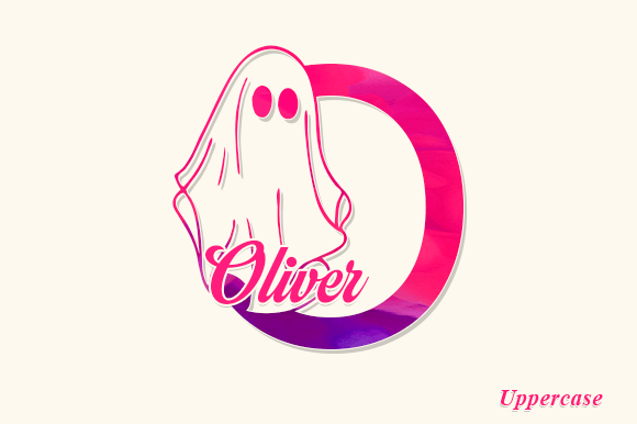 Hello Ghost Monogram Font PNG with transparent background - Preview 5