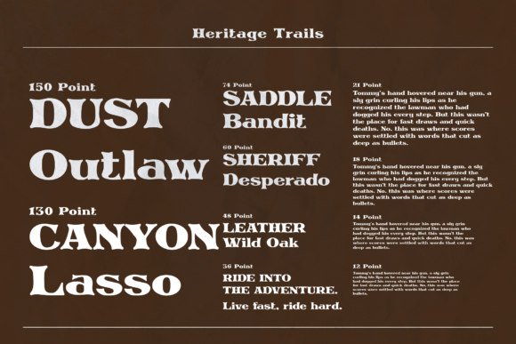 Heritage Trails Font font preview - 5