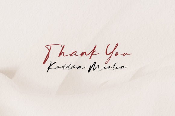 Koddam Miolin Font font preview - 5