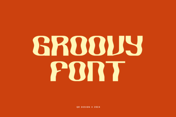 Ombak Groovy Font PNG with transparent background - Preview 1