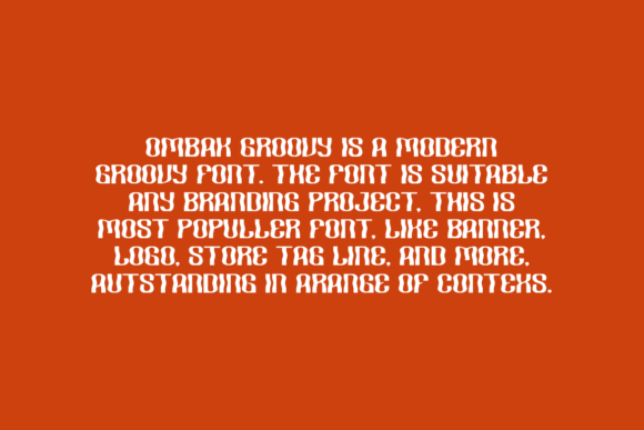 Ombak Groovy Font PNG with transparent background - Preview 3