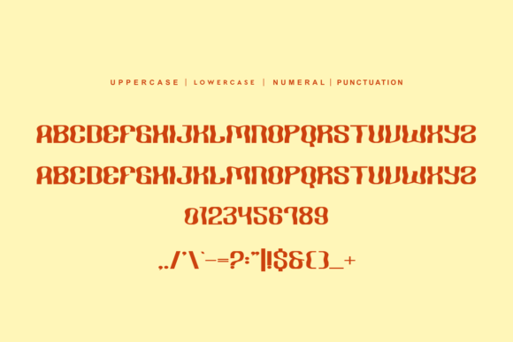 Ombak Groovy Font PNG with transparent background - Preview 4