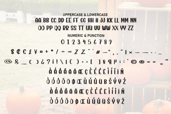Pumpkin Garden Font PNG with transparent background - Preview 6