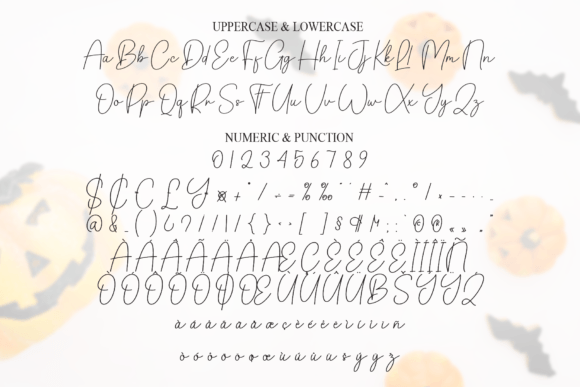 Pumpkin Signature Font PNG with transparent background - Preview 6