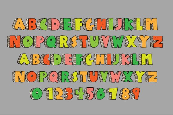 Schoodle Citrus Font PNG with transparent background - Preview 3