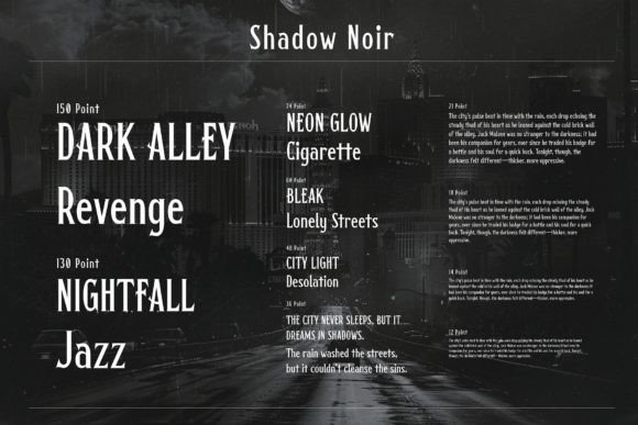 Shadow Noir Font PNG with transparent background - Preview 1