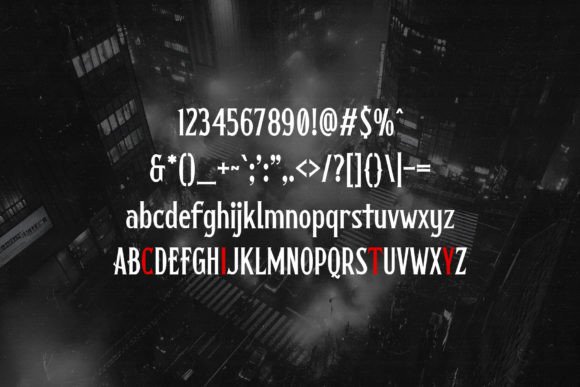 Shadow Noir Font PNG with transparent background - Preview 2
