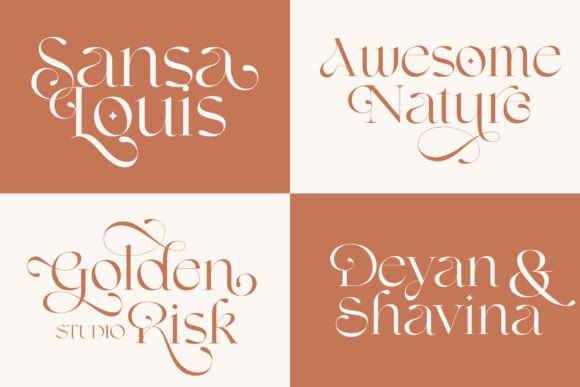Shavina Elegance Font PNG with transparent background - Preview 1