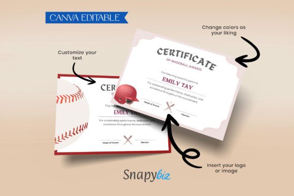 Baseball Award Certificates Templates